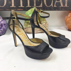 Sam Edelman flat Black Leather Heel Platform
